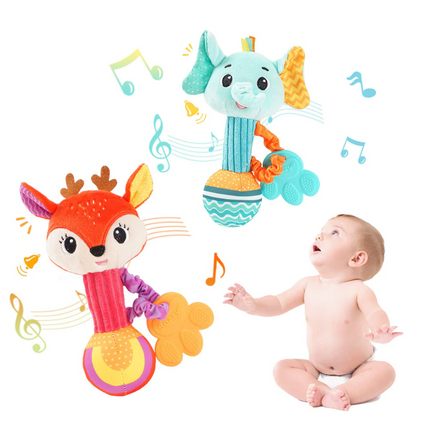 Sozzy Stuffed Animal Hand Grip Baby Toys Shaker Rattle Toy