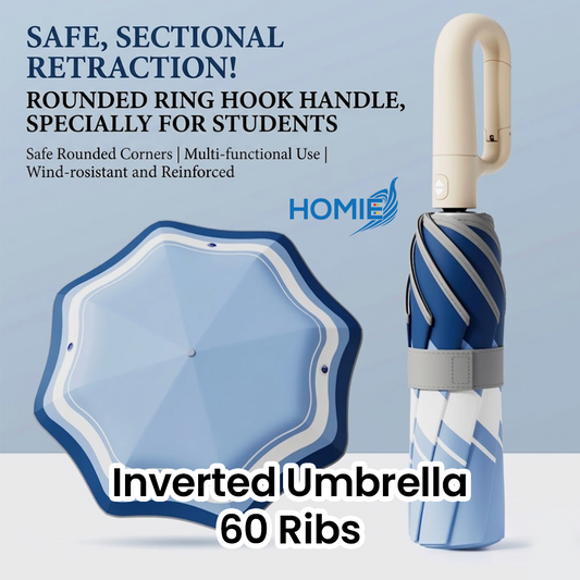 Inverted Umbrella Sectional Retraction Wind Resistant Folding Type