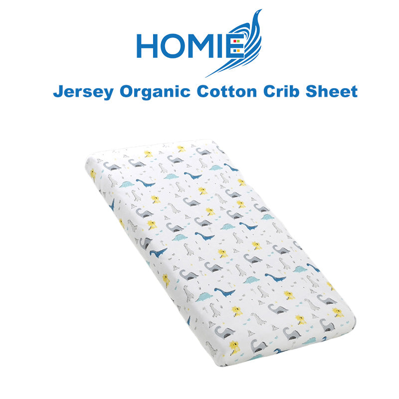 [60x120cm bedsheet] Extra Soft and Breathable Jersey Organic Cotton Crib Sheet