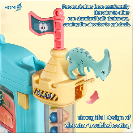 HOMIE Dino Castle Ball Catcher / Electric Castles Pinball Machine Desktop Game Parent-Child Interact