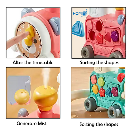 5-in-1 Car Multifunctional Baby Walker & Rider 【GREEN color】