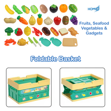 DIY Fun Fruit & Vegetable Basket Set (32pcs)