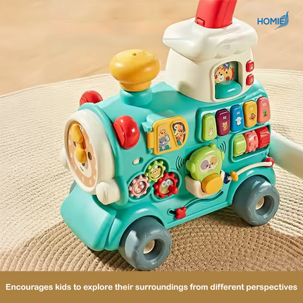 5-in-1 Car Multifunctional Baby Walker & Rider 【GREEN color】