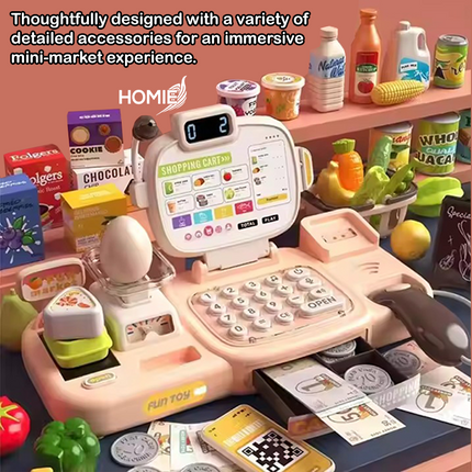 Mini Mart Cash Register Toy with Conveyor & Calculator