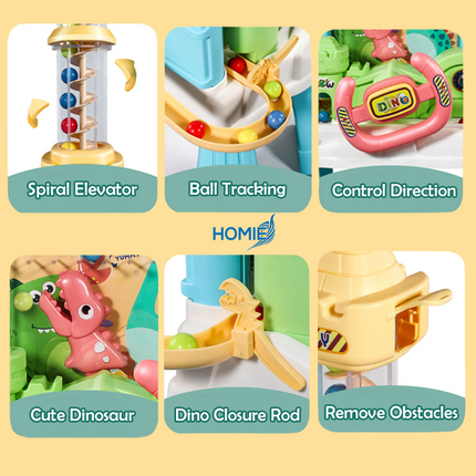 HOMIE Dino Castle Ball Catcher / Electric Castles Pinball Machine Desktop Game Parent-Child Interact