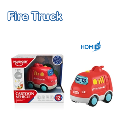 HOMIE Early Educational Cartoon Vehicle/Cute Car Toddler Kids Toy/ Mini Cars
