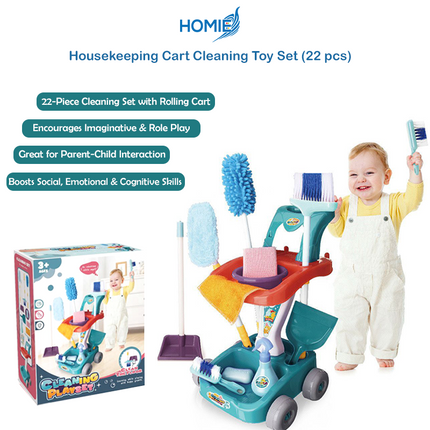 Housekeeping Cart Cleaning Toy Set