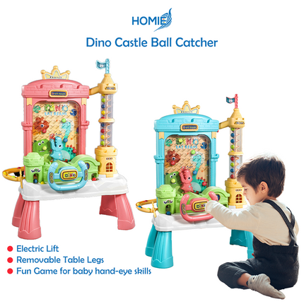 HOMIE Dino Castle Ball Catcher / Electric Castles Pinball Machine Desktop Game Parent-Child Interact