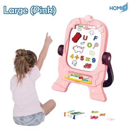 Double-Faced Drawing Board (2in1 Study Art Painting)2 Sides Chalkboard and Magnetic Whiteboard