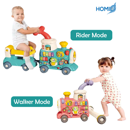 5-in-1 Car Multifunctional Baby Walker & Rider 【GREEN color】