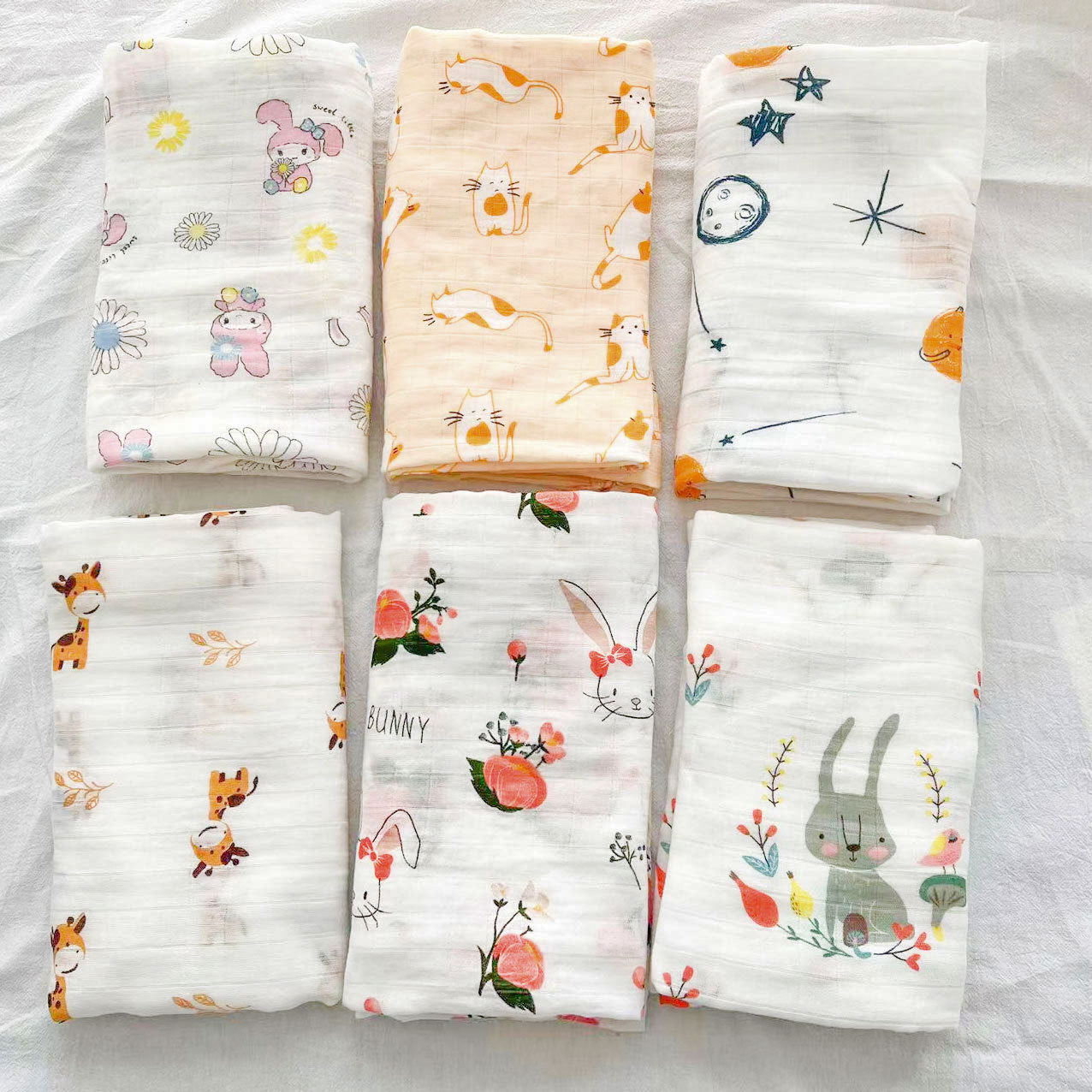 Newborn Cotton Muslin Swaddle Baby Blanket Wrap Cover