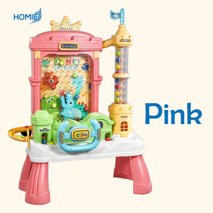 HOMIE Dino Castle Ball Catcher / Electric Castles Pinball Machine Desktop Game Parent-Child Interact