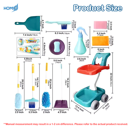 Housekeeping Cart Cleaning Toy Set