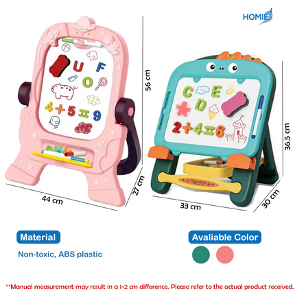 Double-Faced Drawing Board (2in1 Study Art Painting)2 Sides Chalkboard and Magnetic Whiteboard