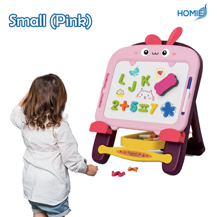 Double-Faced Drawing Board (2in1 Study Art Painting)2 Sides Chalkboard and Magnetic Whiteboard