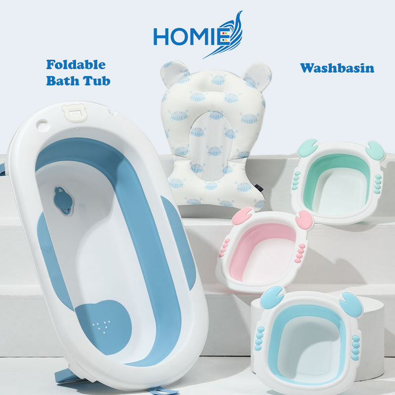HOMIE 0-6Years Foldable Baby Bath Tub Children Shower Basin Portable Infant Bathtub