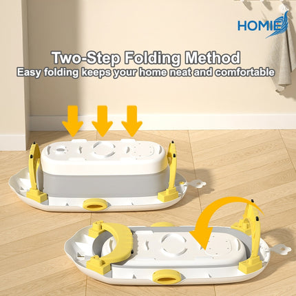 Cloud Foldable Thermometer Bathtub with Bath Rack
