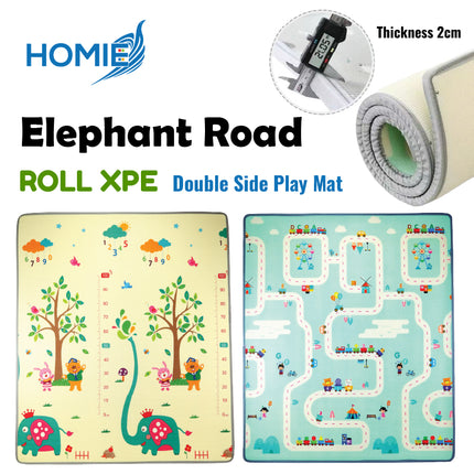 Foldable or Roll XPE Baby Play Mat / Double Side Crawling Sleeping Large Waterproof Playmat