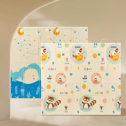 Foldable or Roll XPE Baby Play Mat / Double Side Crawling Sleeping Large Waterproof Playmat