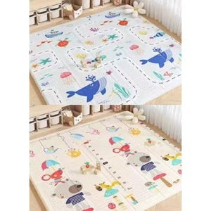 Foldable or Roll XPE Baby Play Mat / Double Side Crawling Sleeping Large Waterproof Playmat