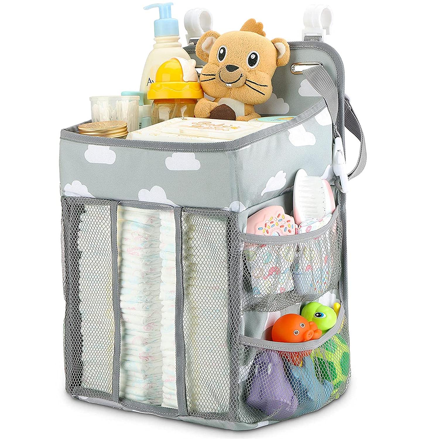 Portable Folding Baby Diaper Organizer Holder Multi Function Infant Nursing Nappy Storage Hanging Bag