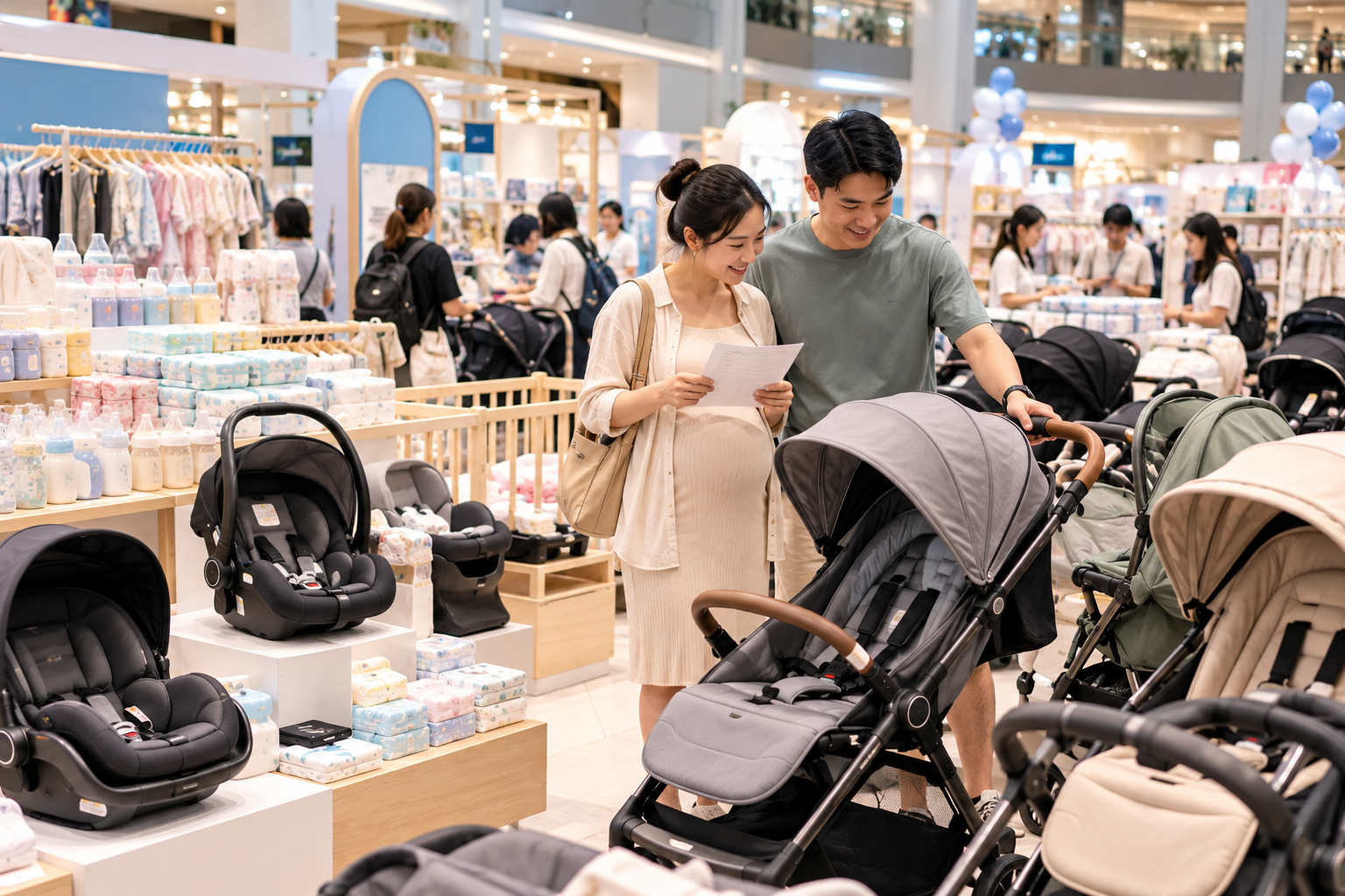 couple browsing at sale
