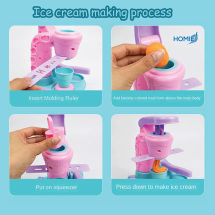 DIY Colorful Ice Cream Clay Toy Set