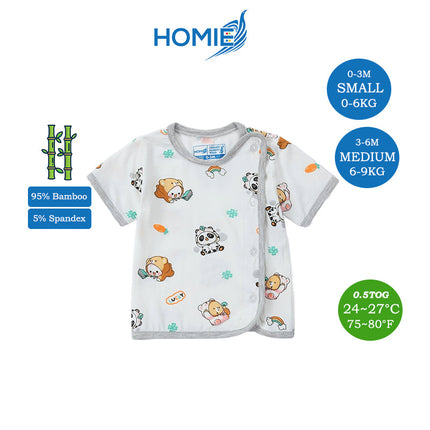 Homie Newborn Bamboo Snap Side Tee Shirt