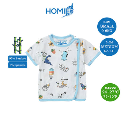Homie Newborn Bamboo Snap Side Tee Shirt