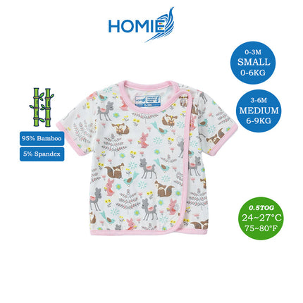 Homie Newborn Bamboo Snap Side Tee Shirt