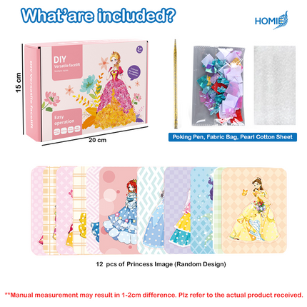 DIY Fabric Poking Craft Kit Princess Theme