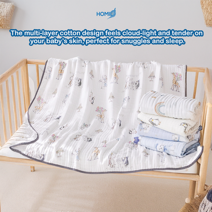 6-Layer Cotton Gauze Blanket (110x105cm)