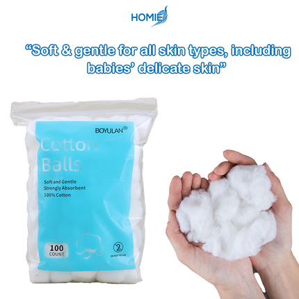 All-Purpose Cotton Balls for Everyday Use(100 Pcs)