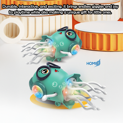 LED Dancing Funny Jellyfish Octopus Toy Light Up Music Toy Interactive Moving Kids Toy