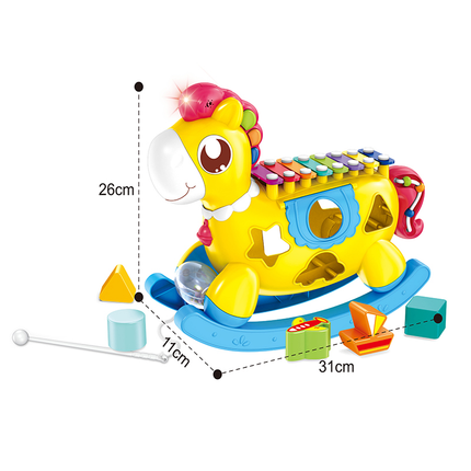 5 in 1 Musical Light Xylo Piano Rocking Trojan Horse