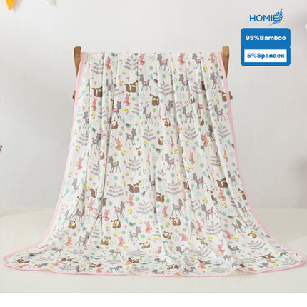 HOMIE Cozy Baby Bamboo Rayon Swaddling Blanket (size120x120cm)
