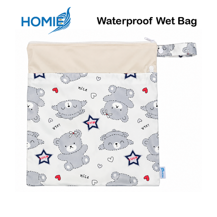 HOMIE Wet Bag diaper bag nappy bag waterproof (30x36cm) Double zip