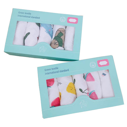 【5pcs】Face Towel Box Set (Random Design)