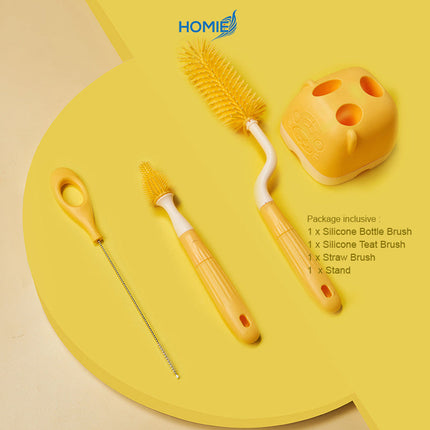 360° Silicone Baby Bottle Cleaning Brush (3in1)
