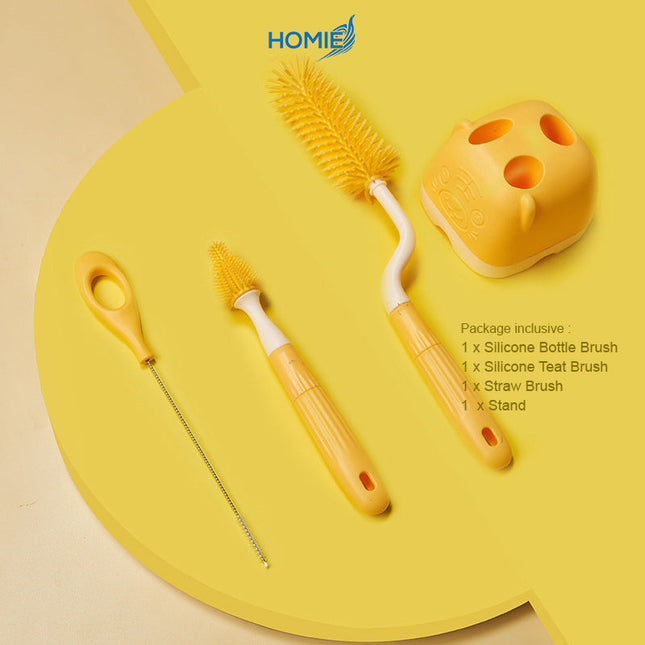 360° Silicone Baby Bottle Cleaning Brush (3in1)