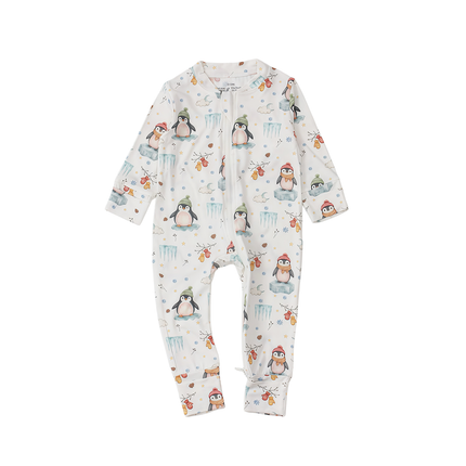 (C)HOMIE Bamboo Long Sleeve Zipper Sleepsuit/Baby Romper