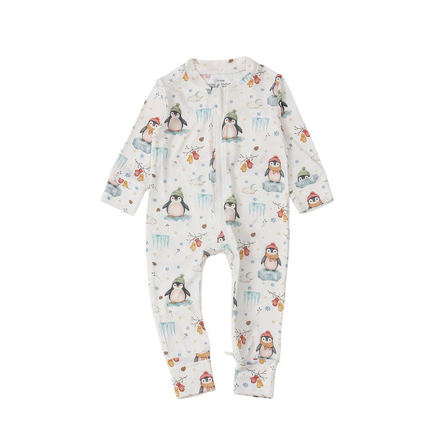(C)HOMIE Bamboo Long Sleeve Zipper Sleepsuit/Baby Romper