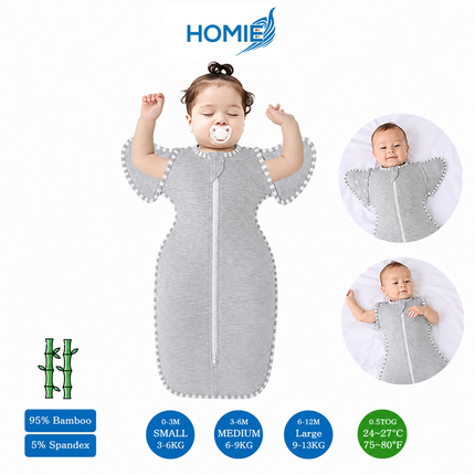 (A) 2 in 1 Transitional Swaddle Cotton & Bamboo Material