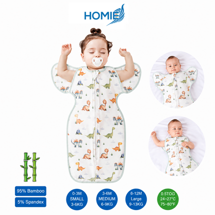 (A) 2 in 1 Transitional Swaddle Cotton & Bamboo Material
