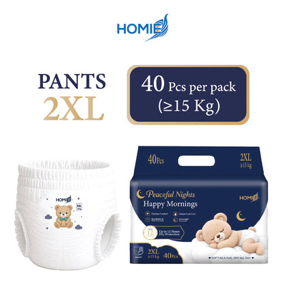 1 Pack HOMIE Peaceful Nights Happy Mornings Premium Diaper & Pants