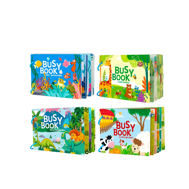 BUSY BOOK quiet book montessori sensory educational toy for toddlers (3 years+)