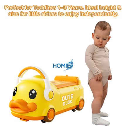 Yellow Duck Ride Music Slide Car (1 to 3 years old)