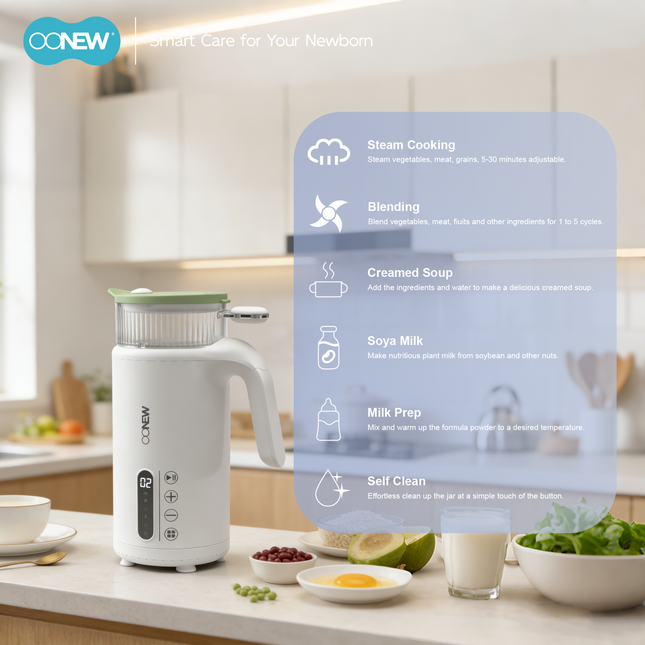 OONEW 【6-IN-1 CORDLESS Baby Food Maker】