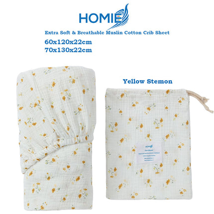 Cotton Crib Sheet (170x130cm and 60x120cm)