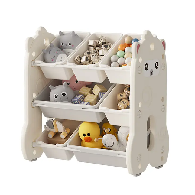 🧸 Cartoon Kindergarten Toy Cabinet Toy Classification Kids Shelf
